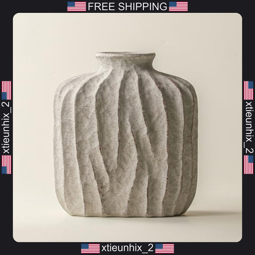 Ceramic flower vase - vase, inch