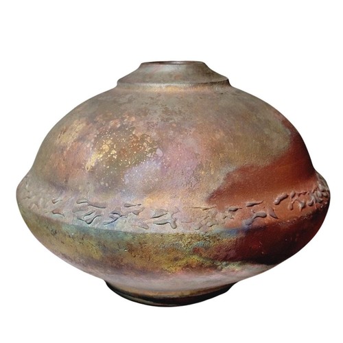 Japanese raku pottery - pottery, vase